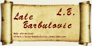Lale Barbulović vizit kartica